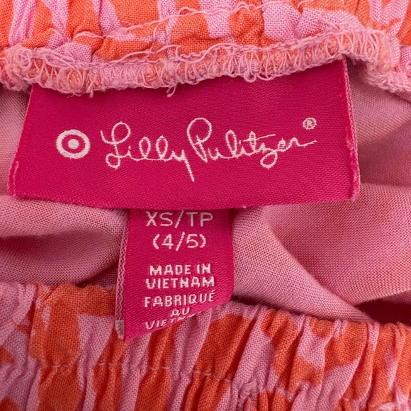 Lilly Pulitzer for Target Giraffe Wide Leg Pants in Pink & White Size XS 4/5 - Picture 4 of 5